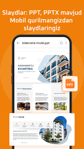 Hujjat o'quvchi: PDF, DOC, PPT