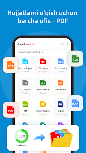 Hujjat o'quvchi: PDF, DOC, PPT
